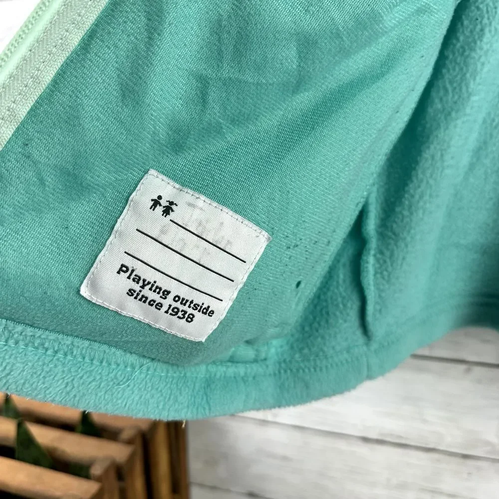 Columbia Full Zip Fleece Girls Size XL (18-20)‎ Teal green Jacket Zip Pockets